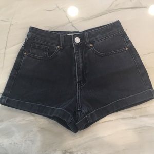 PacSun Mom Shorts Black Denim Size 22